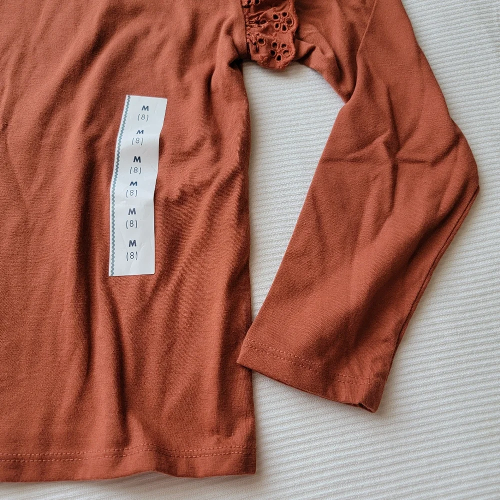 Long Sleeve Ruffle Long Sleeve T-Shirt | Chestnut | Cat & Jack